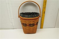 Longaberger Basket with Liner and Protector