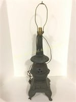 Pot belly stove lamp