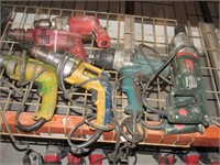 Assorted Drills and Impact Wrench-