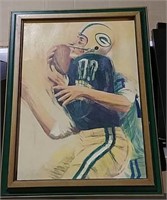 Green Bay Packer oil on canvas