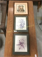 2 Signed framed duck prints, Framed H
