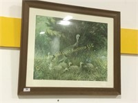 Framed turkey print