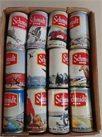 12 Schmidt Beer cans