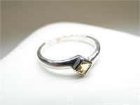 925 Silver & Citrine Ring