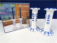 Hand Painted Candle Holders by Bistro