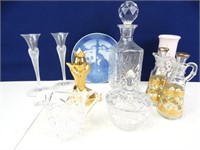 Crystal Decanter & Assorted Glasswarer