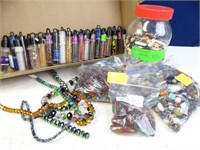 Jewelry Crafters Lot: Beads, Stones, Bones