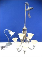 Antiqued Look 9-Lamp Chandelier