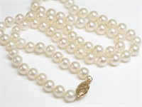Cultured Pearl Necklace with 14kt Clasp