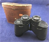 Pair of Old Binoculars in Case