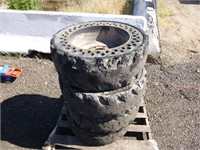 Skid Steer Solid Rubber Tires & Wheels