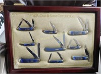 (9) Case Assorted Blue Handle Pocket Knives,