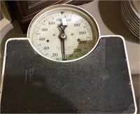 Antique 1917 weight scale up to 250 pounds, by