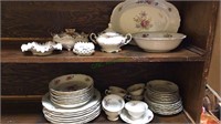 40 piece china set, floral design, Made in