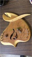 Handmade wood doorbell chime handcrafted in the