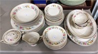46 piece china set in the old ivory pattern, gold