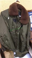 WWII  green military jacket and WWII PX  B 15