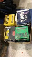 10 boxes of nails,  clip right, potential, Lowes