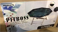 Pitboss  folding poker table in the box, solid
