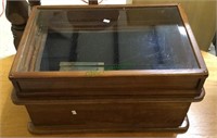 Beveled glass top large display cabinet with