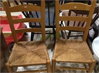 Two newer made kitchen side chairs with Splint