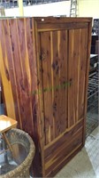 All cedar wood tall two door cabinet or small