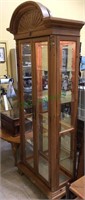 Really nice pinewood tall display cabinet with