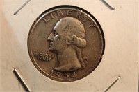1954 Washington Silver Quarter