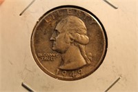 1949 Washington Silver Quarter Toned