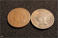 1902 & 1893 Indian Head Cents