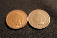 1900 & 1903 Indian Head Cents