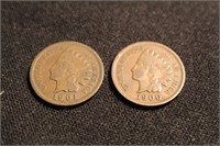 1900 & 1901 Indian Head Cents