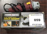 CHICAGO ELECTRIC 4 1/2” HEAVY DUTY ANGLE GRINDER