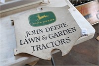 Vintage John Deere Garden Tractor sign