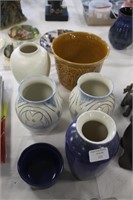 Six Poole Pottery Vases and Pots