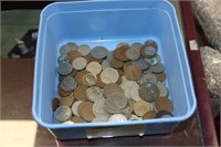 Tub of coins