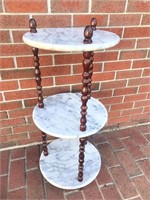 3 Tier Solid MARBLE Stand BEAUTIFUL!