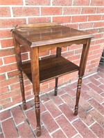 Vintage Solid Wood Telephone/Plant Stand