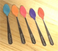 (5) Rubber Tipped Gerber Baby Spoons