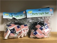 (4) Outdoor Accents American Flag Party Light