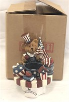 Home Interior Patriotic Bear Candle Topper