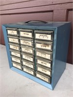 Metal 18 Drawer Organizer FILLED TO THE RIM!