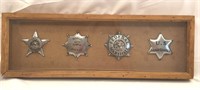 Shadow Box with Vintage Law Enforcement Badges