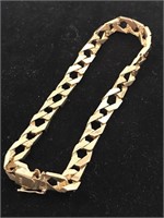 14K Gold Thick Chain Bracelet 8.5in Long