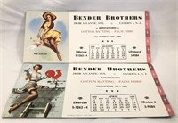 Vintage Cardstock Advertisement Calendars 1956