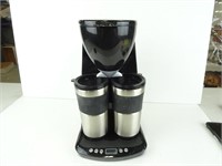 Coffee Maker with Two Stainless Steel Mugs