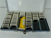 Tin Case with Assorted Slides - Label Says
