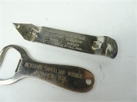 Hamms and Seymour Bottling Works Can Openers