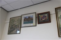 Three Embroidery Pictures including Peel Castle