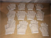 Fingerless Utility Glove LOT of 11 Pair Size Large